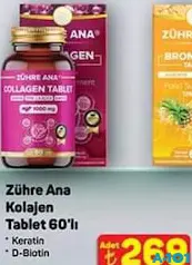 ZÜHRE ANA KOLAJEN TABLET 60'LI fiyat ve kampanya bilgisi